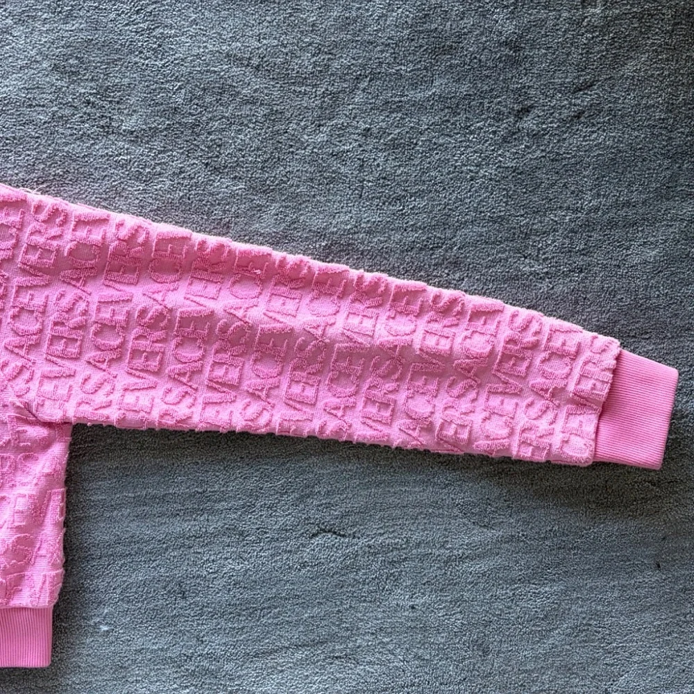 Woman's Cropped Versace Pink Zip Up Jacket - Picture 5 of 8